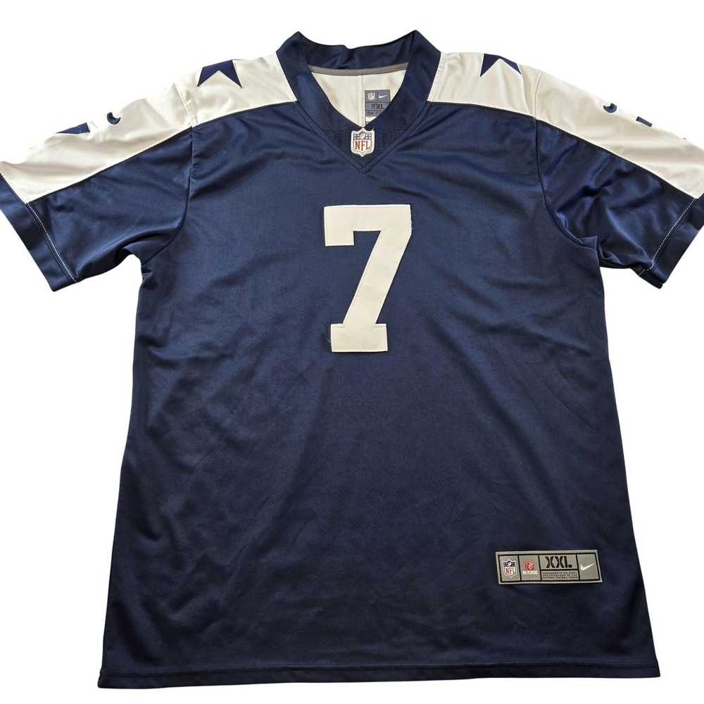 Dallas Cowboys Jersey Mens 2XL Blue NFL Football DIGGS 7 Nike On Field